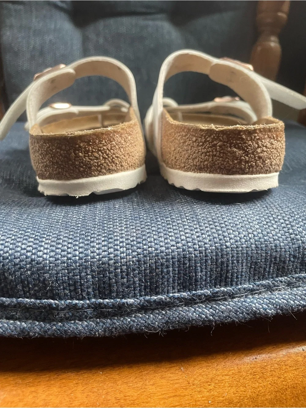 Birkenstock women’s White three strap Sandals